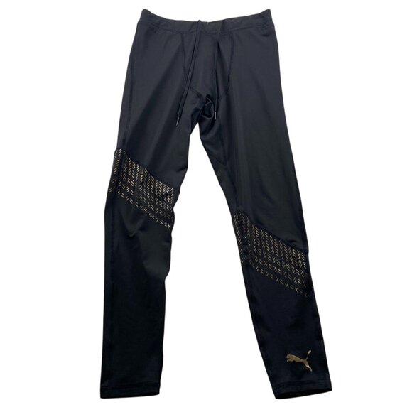 Puma Woman's Training Pants Medium Athletic Legging DryCell Performance Black Ti - Picture 1 of 11